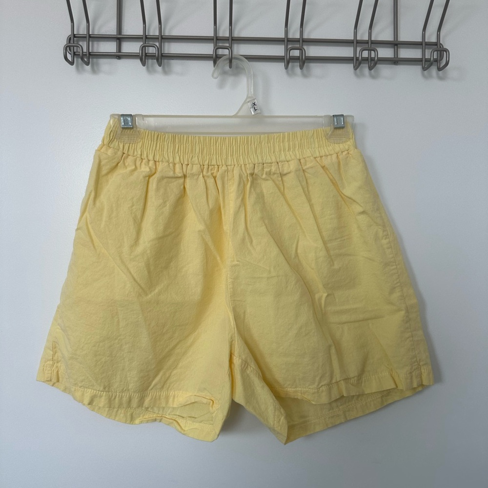 Yellow boxer shorts